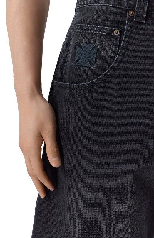Джинсовые шорты VETEMENTS ME76DP095B1/2803 DENIM Чёрный  ME76DP095B1/2803 DENIM Фото 5