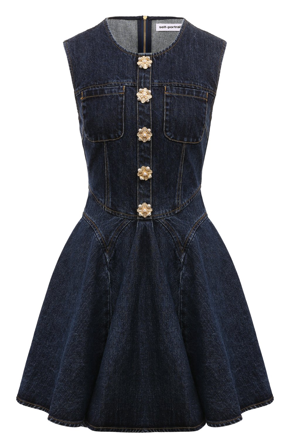 Джинсовое платье SELF-PORTRAIT, арт. PF24-837S-BL, фото 1