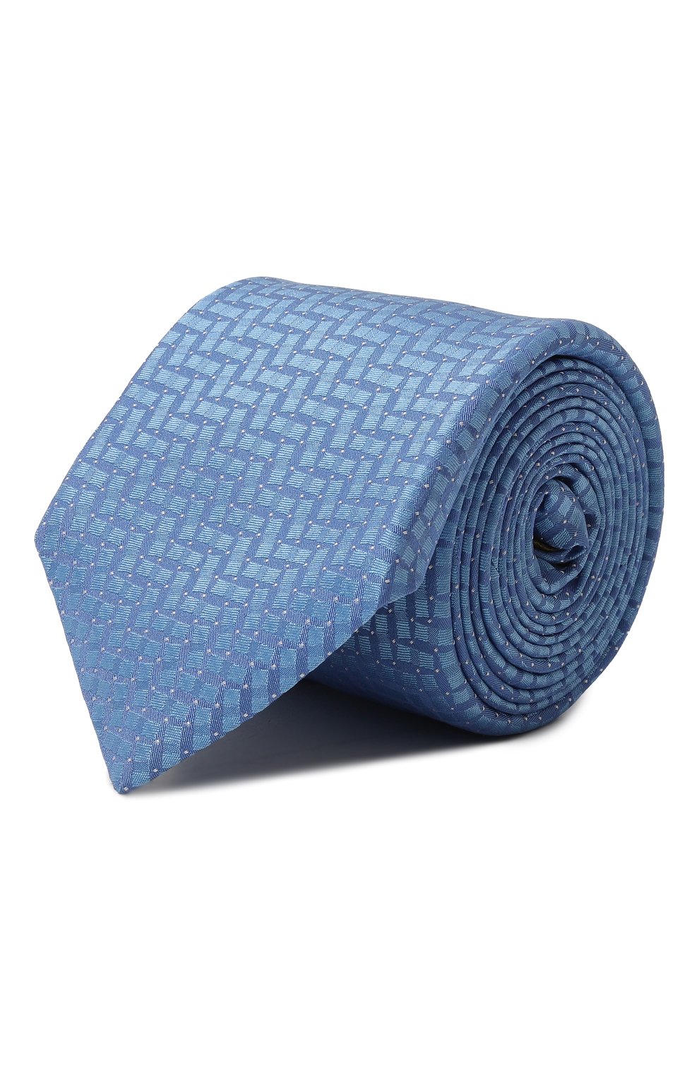 Шелковый галстук ZILLI голубого цвета по цене 28800 руб., арт. 57021, фото 1 Шелковый галстук ZILLI, арт. 57021, фото 1