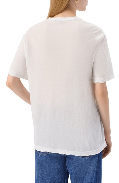 Хлопковая футболка JAMES PERSE белого цвета по цене 25250 руб., арт. WUC3842, фото 4 Хлопковая футболка JAMES PERSE, арт. WUC3842, фото 4