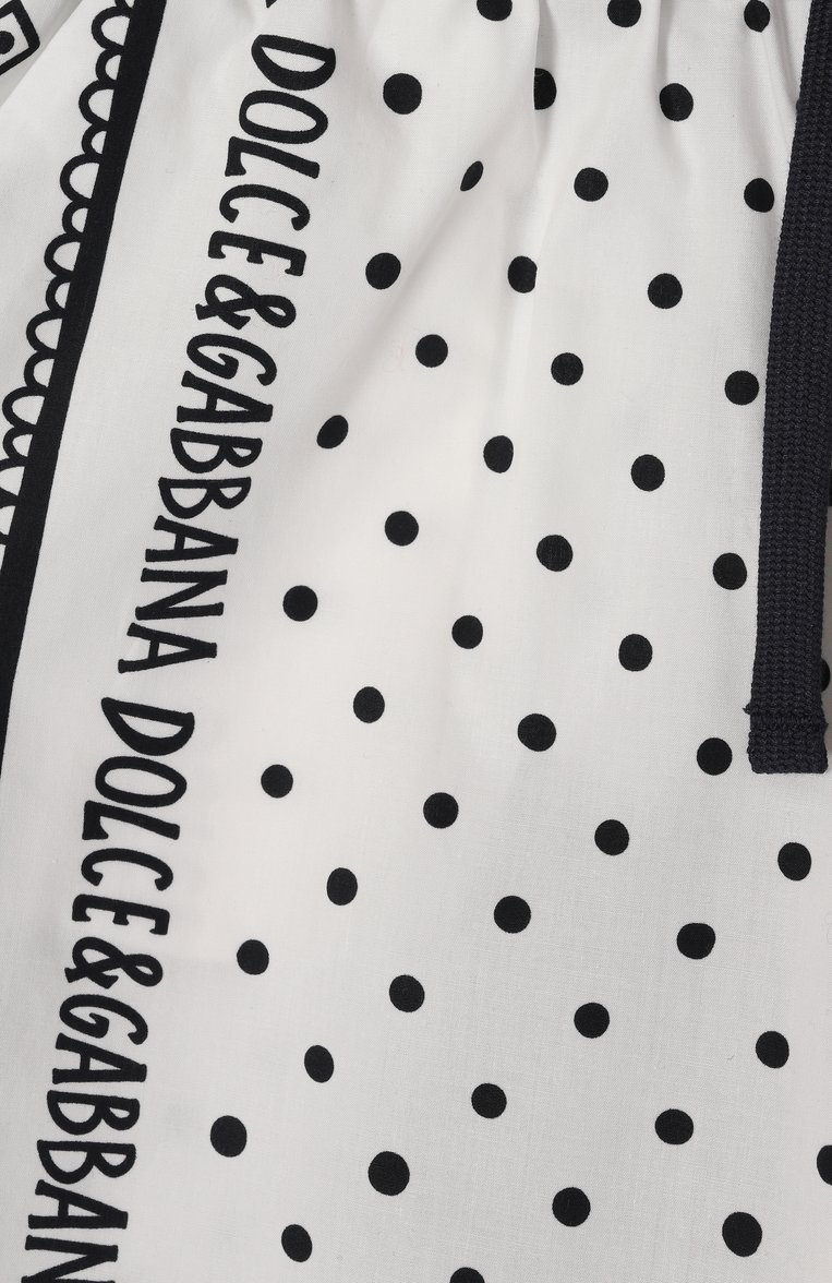 Детские хлопковые шорты DOLCE & GABBANA черно-белого цвета, арт. L43Q47/FI5KQ/2-6 | Фото 3 (Нос: Не проставлено; Случай: Повседневный; Материал внешний: Хлопок; Ростовка одежда: 4 года | 104 см, 2 года | 92 см, 6 лет | 116 см, 5 лет | 110 см, 3 года | 98 см)