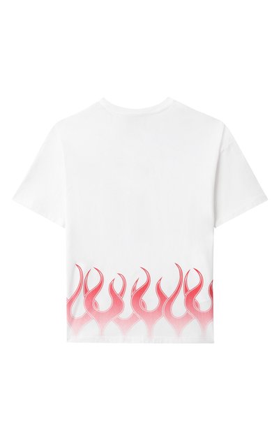 Хлопковая футболка VISION OF SUPER белого цвета по цене 5810 руб., арт. TSV4102J, фото 2 Хлопковая футболка VISION OF SUPER, арт. TSV4102J, фото 2