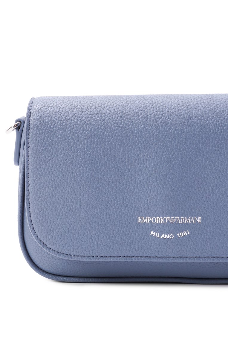 Женская сумка EMPORIO ARMANI голубого цвета, арт. EW000538/AF12036 | Фото 3 (Ремень/цепочка: На ремешке; Материал: Экокожа; Размер: mini)