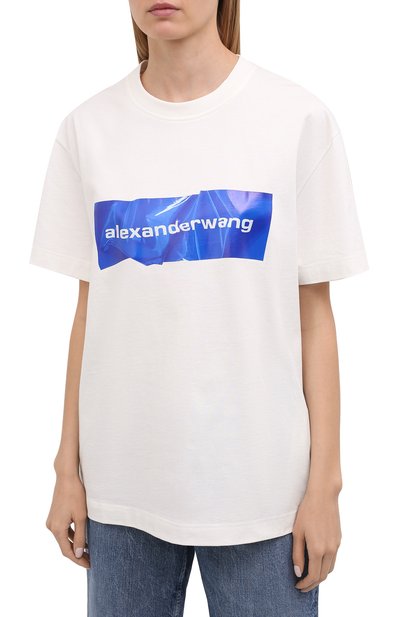 Хлопковая футболка ALEXANDER WANG, арт. UCC2211424, фото 3