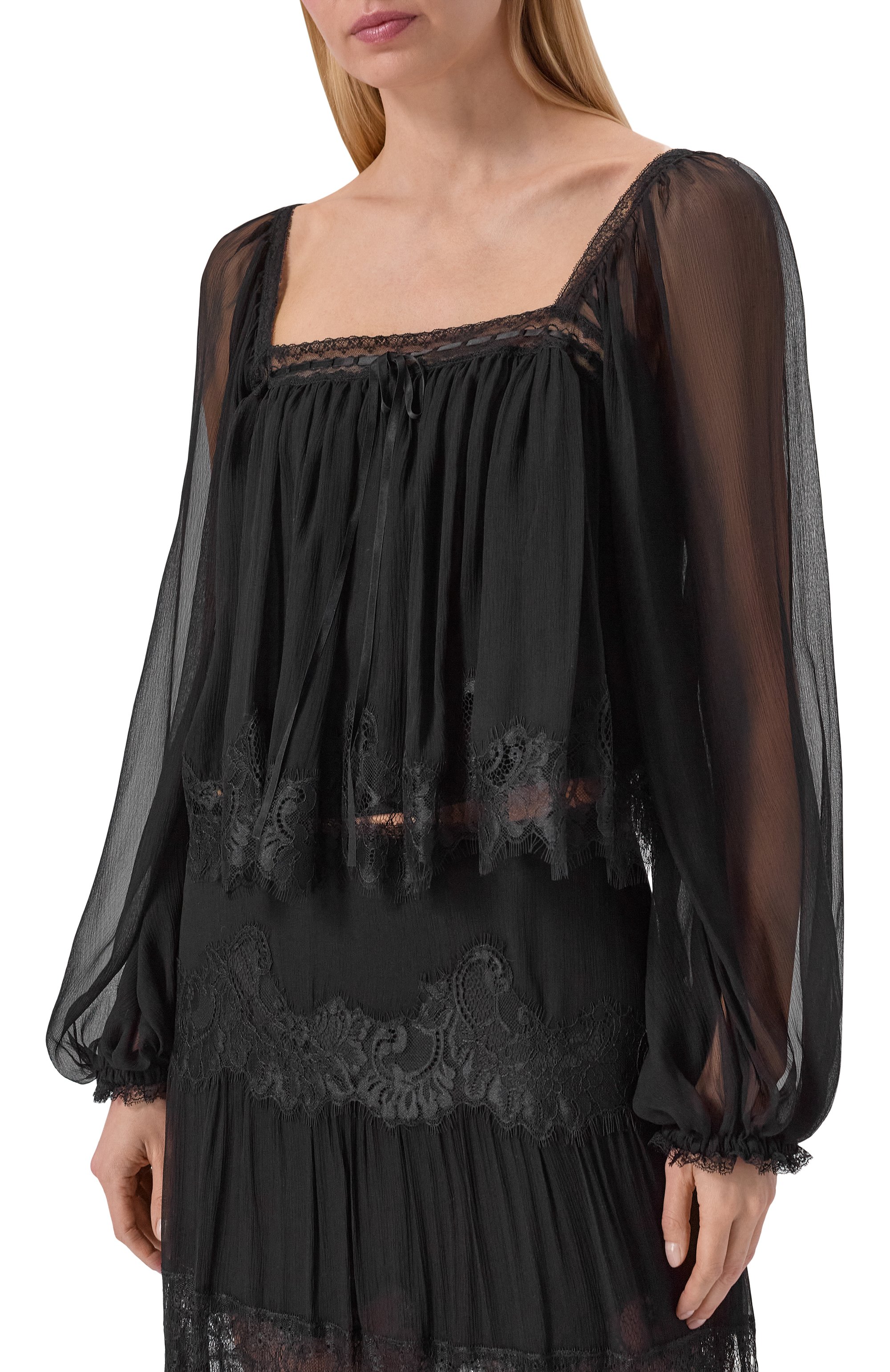 Шелковая блузка LOVE SHACK FANCY, арт. T1532-3311, фото 3