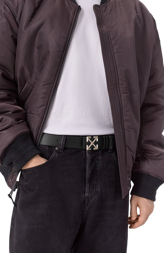 Кожаный ремень Off-White 0MRB14GC99LEA001 Чёрный  0MRB14GC99LEA001 Фото 2