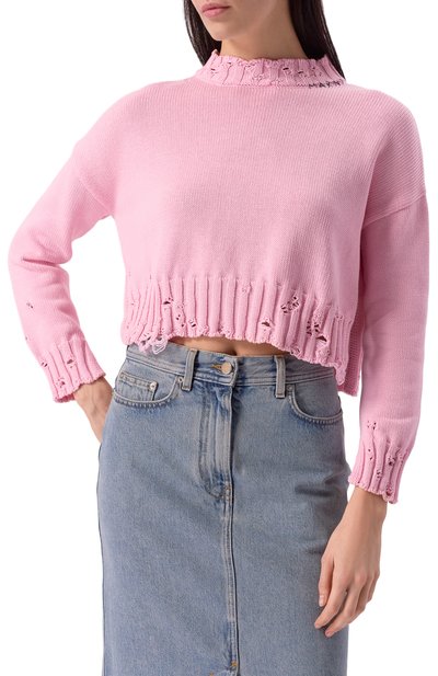 Хлопковый свитер MARNI, арт. GCMD0579A0/UFC652, фото 3