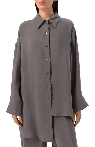 Рубашка ERIKA CAVALLINI серого цвета по цене 59850 руб., арт. P5WP06, фото 3 Рубашка ERIKA CAVALLINI, арт. P5WP06, фото 3