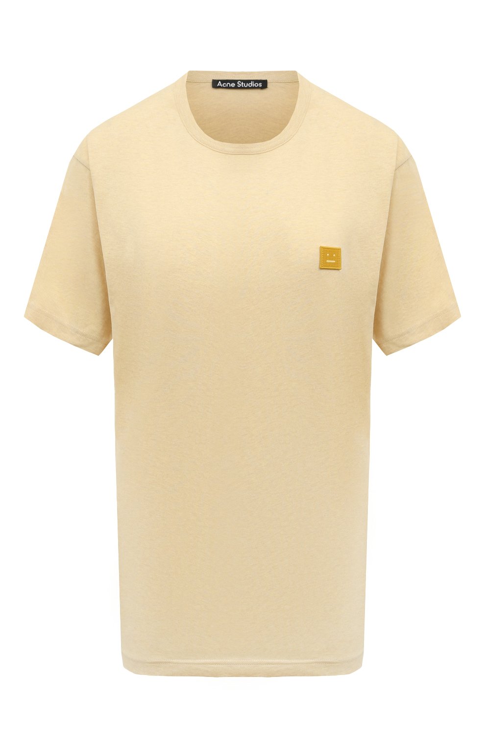 Хлопковая футболка ACNE STUDIOS желтого цвета по цене 16850 руб., арт. FA-UX-TSHI000013, фото 1 Хлопковая футболка ACNE STUDIOS, арт. FA-UX-TSHI000013, фото 1