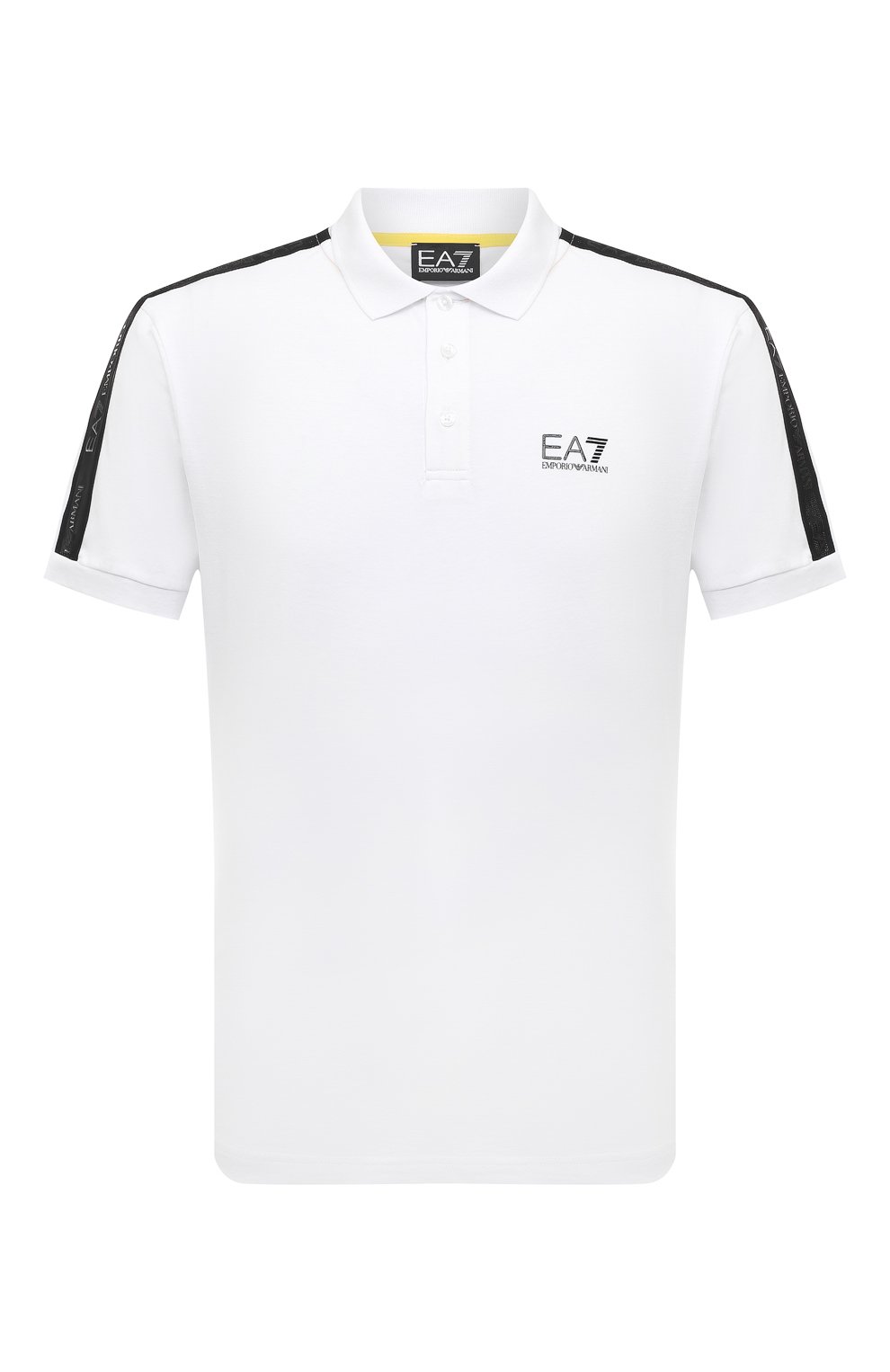 Хлопковое поло EA7 белого цвета по цене 9725 руб., арт. 3DPF23/PJ02Z, фото 1 Хлопковое поло EA7, арт. 3DPF23/PJ02Z, фото 1