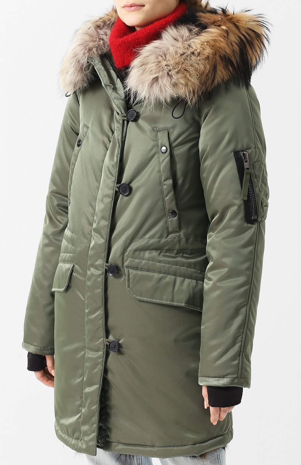Парка с подстежкой из меха лисы с капюшоном SAM, арт. XW7040SDY, фото 3