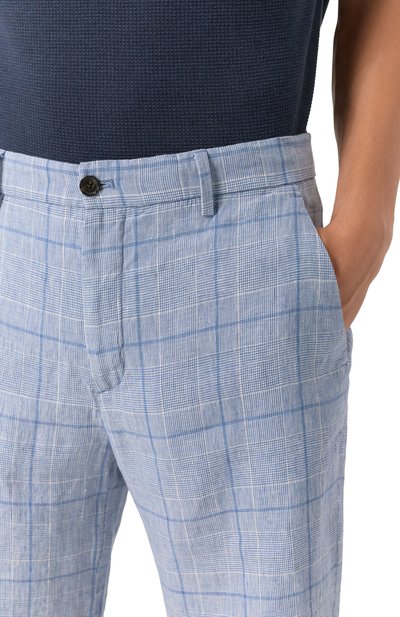 Льняные шорты PAUL&SHARK голубого цвета по цене 43100 руб., арт. 25414051, фото 5 Льняные шорты PAUL&SHARK, арт. 25414051, фото 5