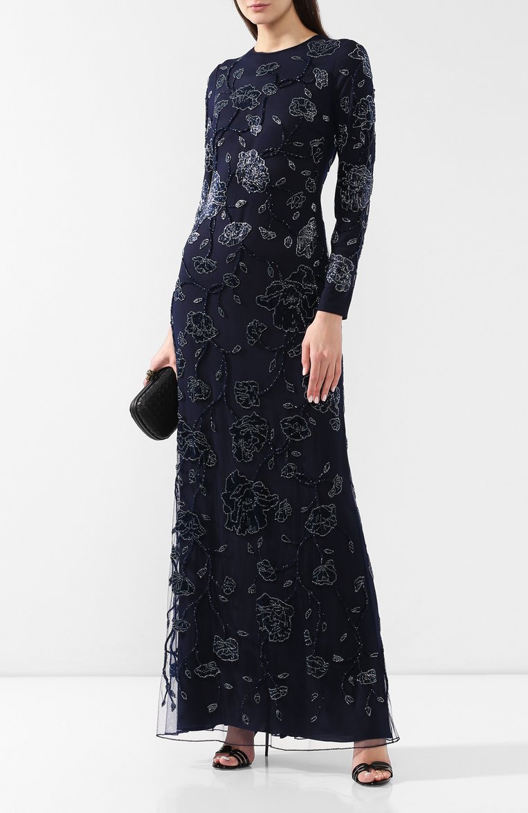Женское платье RALPH LAUREN синего цвета, арт. 290743198 | Фото 2 (Статус проверки: Проверена категория, Проверено; Материал внешний: Синтетический материал; Рукава: Длинные; Случай: Вечерний; Стили: Кэжуэл; Женское Кросс-КТ: Платье-одежда; Длина Ж (юбки, платья, шорты): Макси; Автоматизация состава: Проставлено; Автоматизация ТО: Проставлено; Автоматизация Diginetica: Проверено)