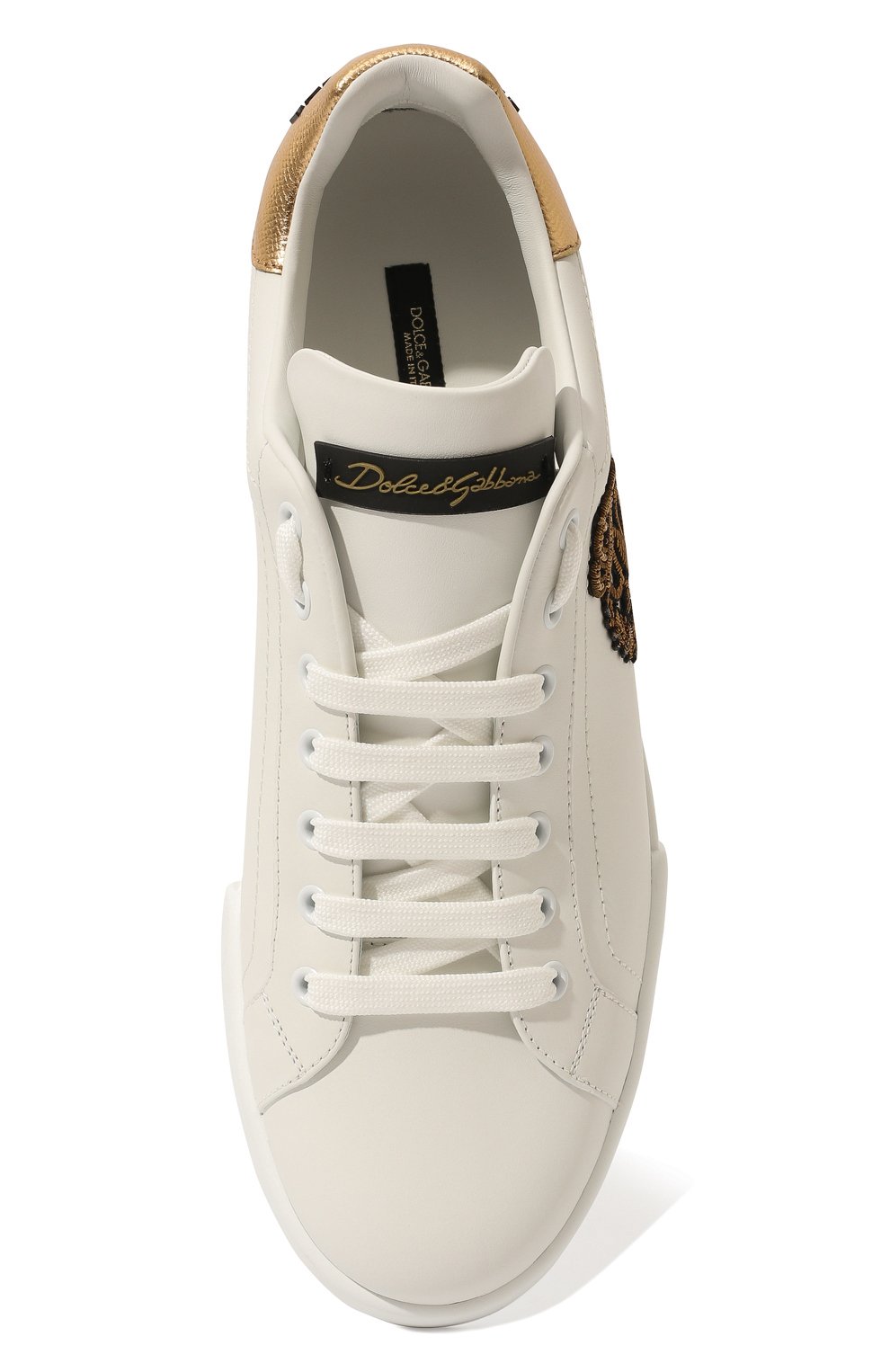 Кожаные кеды portofino DOLCE & GABBANA белого цвета по цене 73200 руб., арт. CS1761/AH136, фото 6 Кожаные кеды portofino DOLCE & GABBANA, арт. CS1761/AH136, фото 6