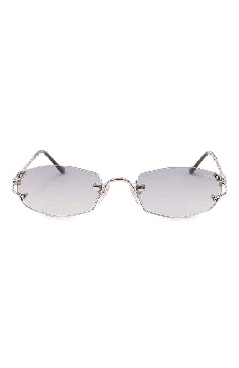 Женские солнцезащитные очки VINTAGE FRAMES серого цвета, арт. ASPEN 24KT WHITE G0LD/ASPHALT | Фото 3 (Материал: Металл; Тип очков: С/з; Региональные ограничения белый список (Axapta Mercury): Не проставлено; Нос: Не проставлено; Кросс-КТ: С/з-унисекс; Очки форма: Безоправные, Овальные; Оптика Гендер: оптика-унисекс)