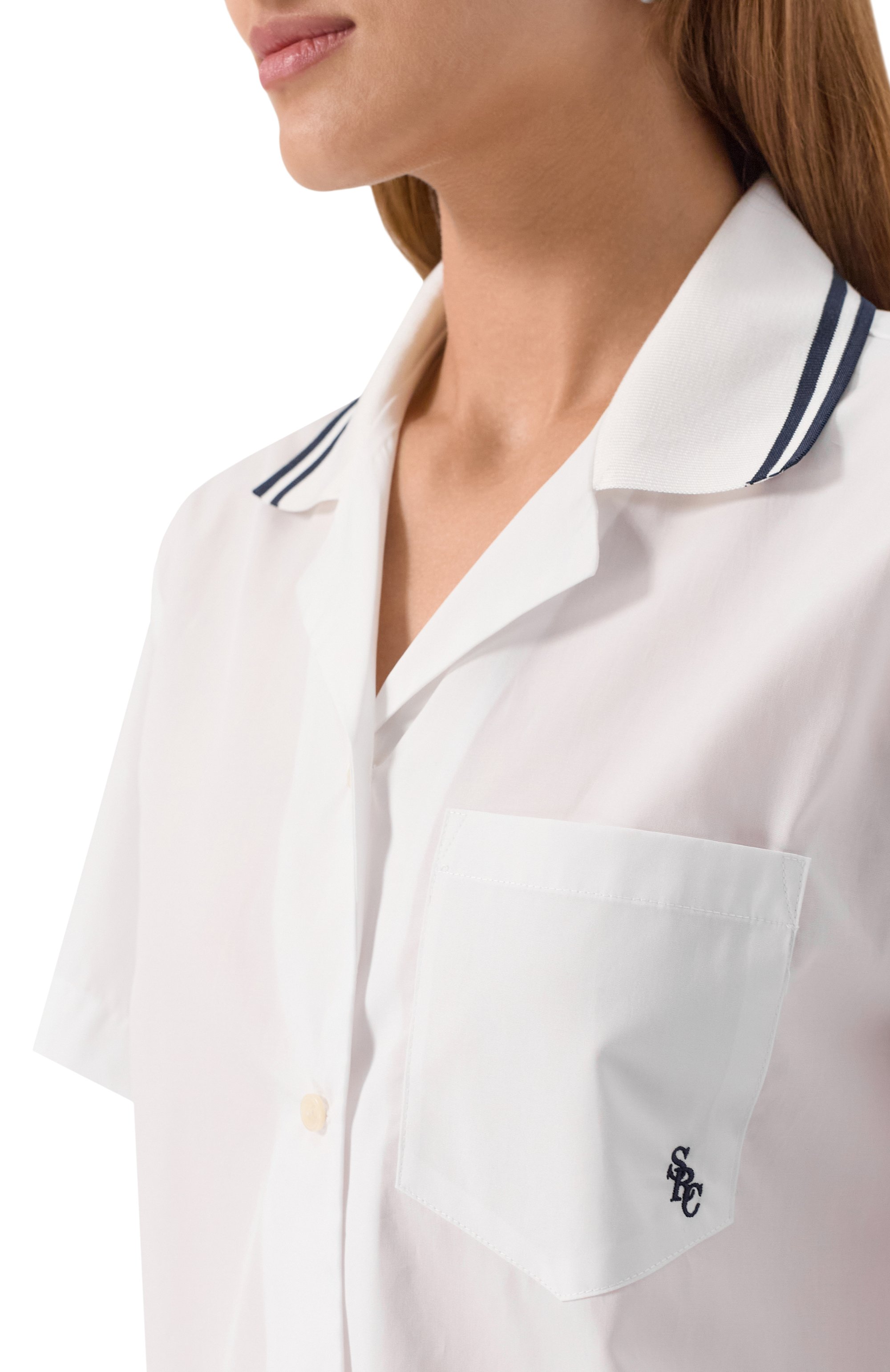 Хлопковая рубашка SPORTY AND RICH, арт. SI023602302WH01, фото 5