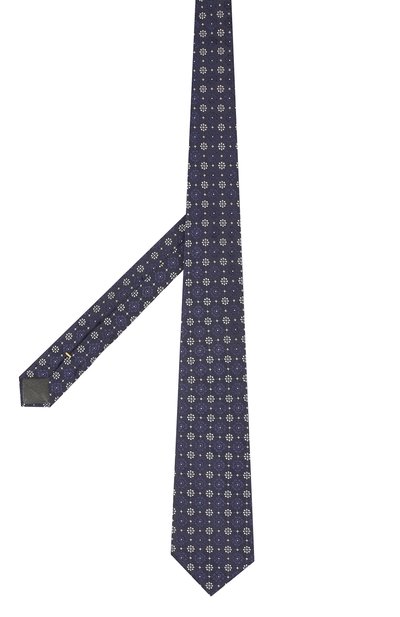 Шелковый галстук CANALI темно-синего цвета по цене 10600 руб., арт. 18/HJ02262, фото 2 Шелковый галстук CANALI, арт. 18/HJ02262, фото 2