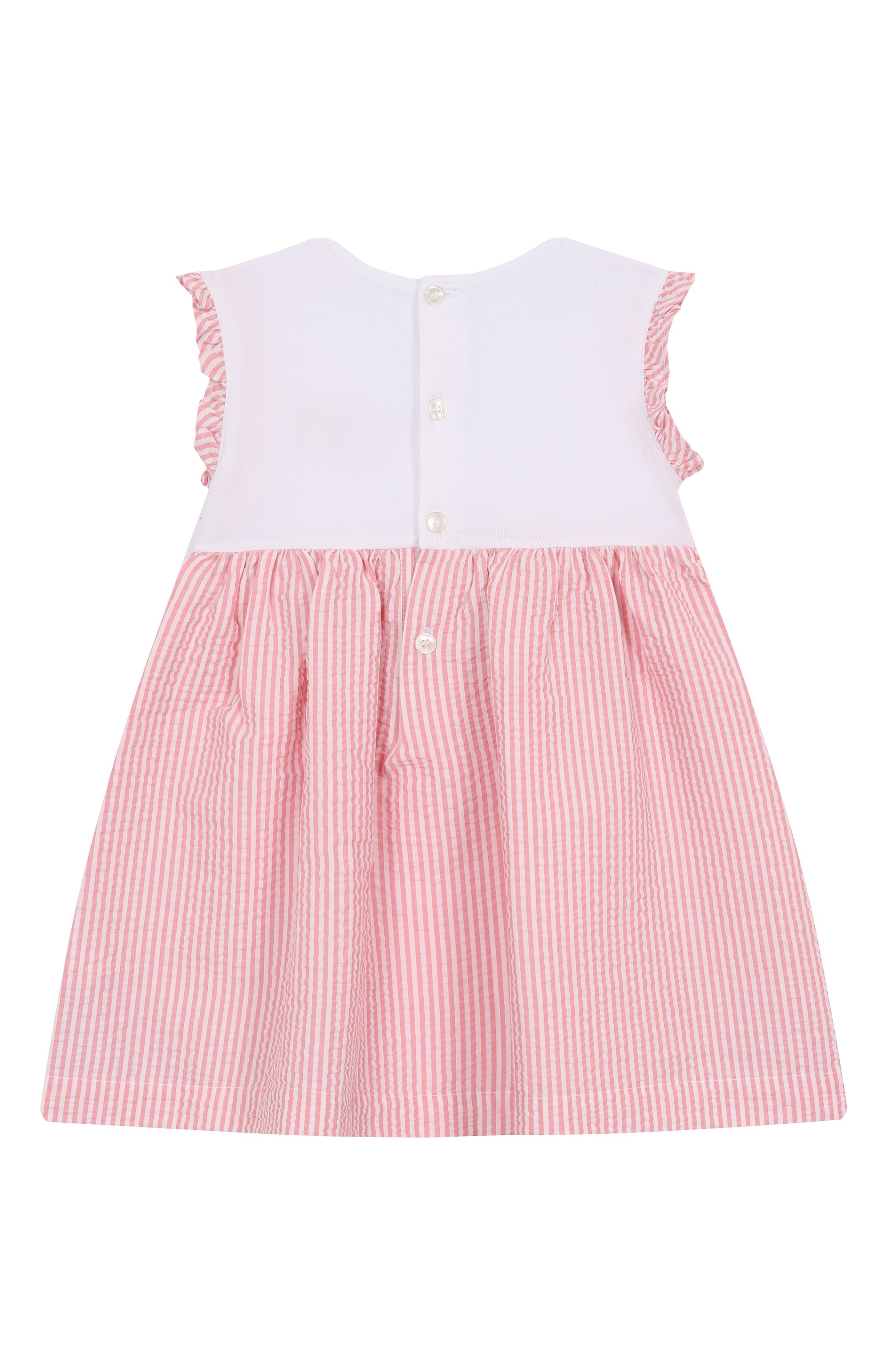 Хлопковое платье IL GUFO розового цвета по цене 14550 руб., арт. P25VA331C1080/3M-9M, фото 2 Хлопковое платье IL GUFO, арт. P25VA331C1080/3M-9M, фото 2