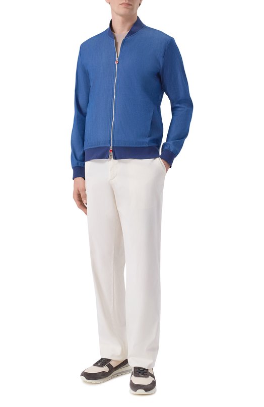 Хлопковый бомбер Kiton UG0001H09696 Синий  UG0001H09696 Фото 2