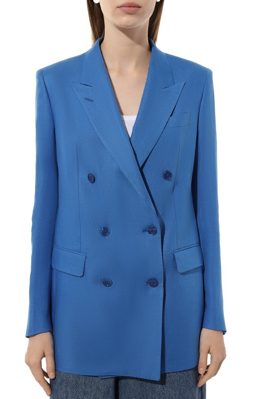 Льняной жакет Tagliatore 0205 J-JASMINE10B/340021/EI893 Голубой  J-JASMINE10B/340021/EI893 Фото 3