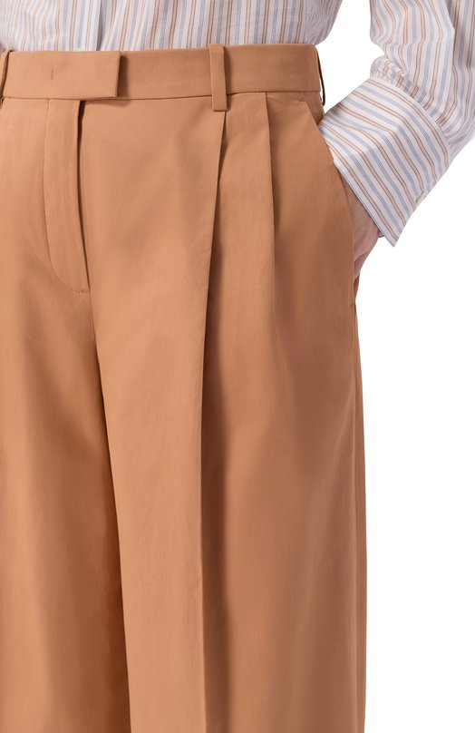 Хлопковые брюки 12 STOREEZ 137387 Бежевый  137387 Фото 5