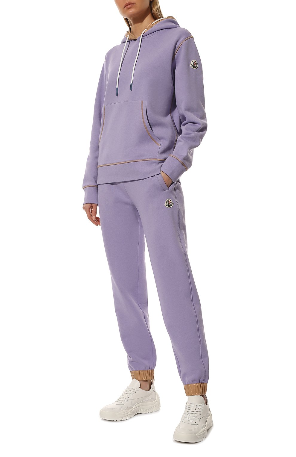 Хлопковое худи MONCLER сиреневого цвета по цене 47550 руб., арт. H1-093-8G000-02-809LC, фото 2 Хлопковое худи MONCLER, арт. H1-093-8G000-02-809LC, фото 2