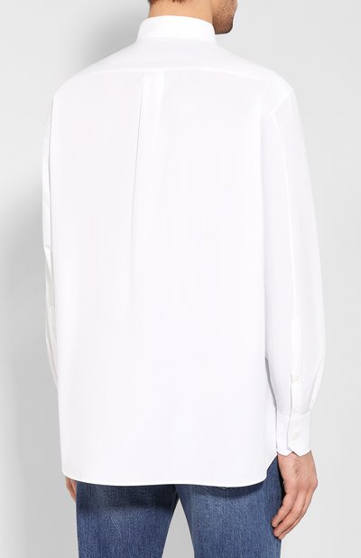 Хлопковая рубашка VALENTINO белого цвета по цене 72300 руб., арт. SV0ABA955T7, фото 4 Хлопковая рубашка VALENTINO, арт. SV0ABA955T7, фото 4