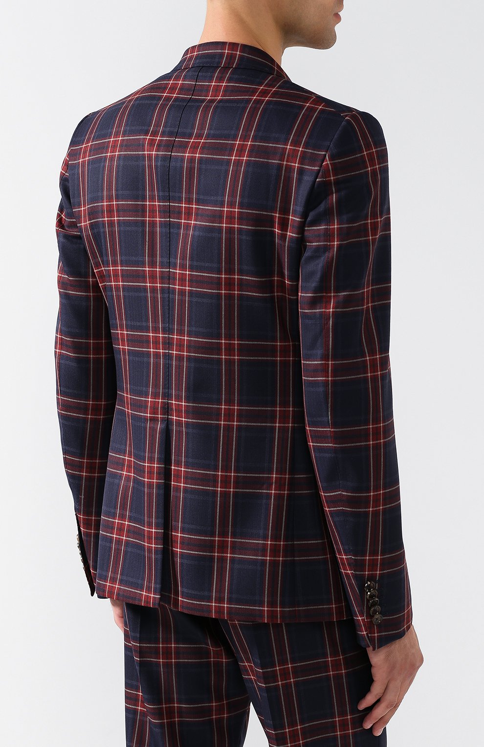 Шерстяной костюм в клетку с двубортным пиджаком GUCCI, арт. 473208/Z544D, фото 3