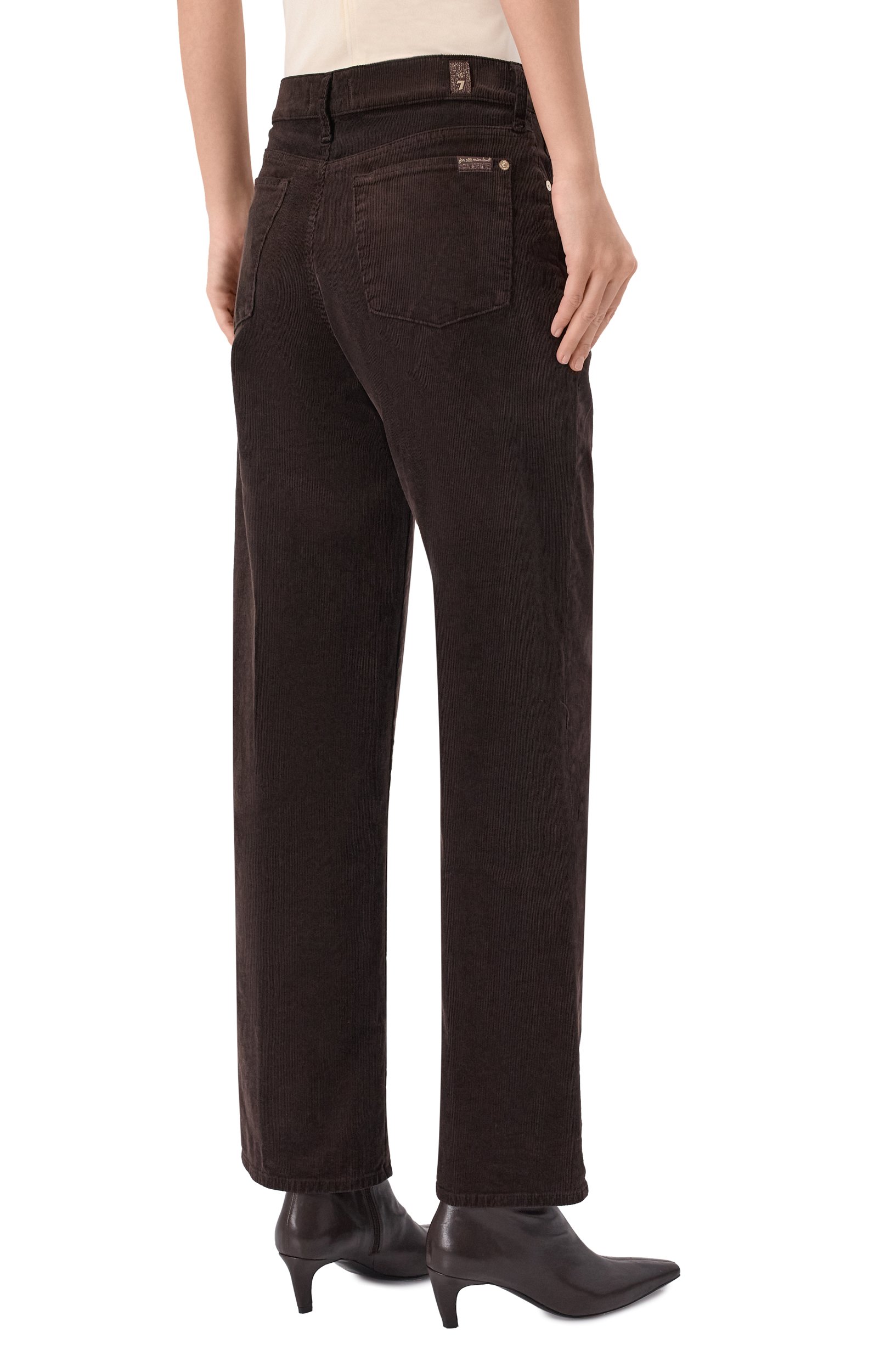 Вельветовые брюки 7 FOR ALL MANKIND темно-коричневого цвета по цене 32950 руб., арт. 7U4N0V64-1LP, фото 4 Вельветовые брюки 7 FOR ALL MANKIND, арт. 7U4N0V64-1LP, фото 4