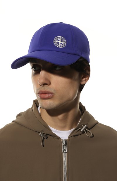 Бейсболка STONE ISLAND синего цвета по цене 15150 руб., арт. 761599227, фото 2 Бейсболка STONE ISLAND, арт. 761599227, фото 2