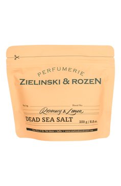 Соль мертвого моря розмарин, лимон (250g) ZIELINSKI&ROZEN бесцветного цвета, арт. 7290116444543 | Фото 1 (Тип продукта: Соли; Назначение: Для тела; Региональные ограничения белый список (Axapta Mercury): Не проставлено; Нос: Не проставлено)