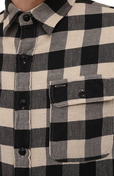 Рубашка из хлопка и льна RRL, арт. 782856993, фото 5