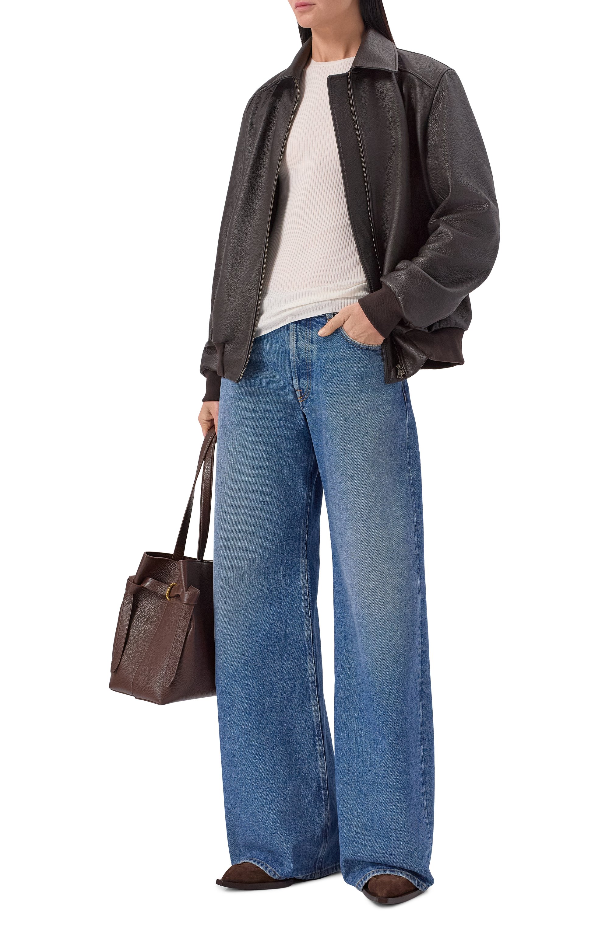 Кожаный бомбер MASLOV, арт. SMB63, фото 2