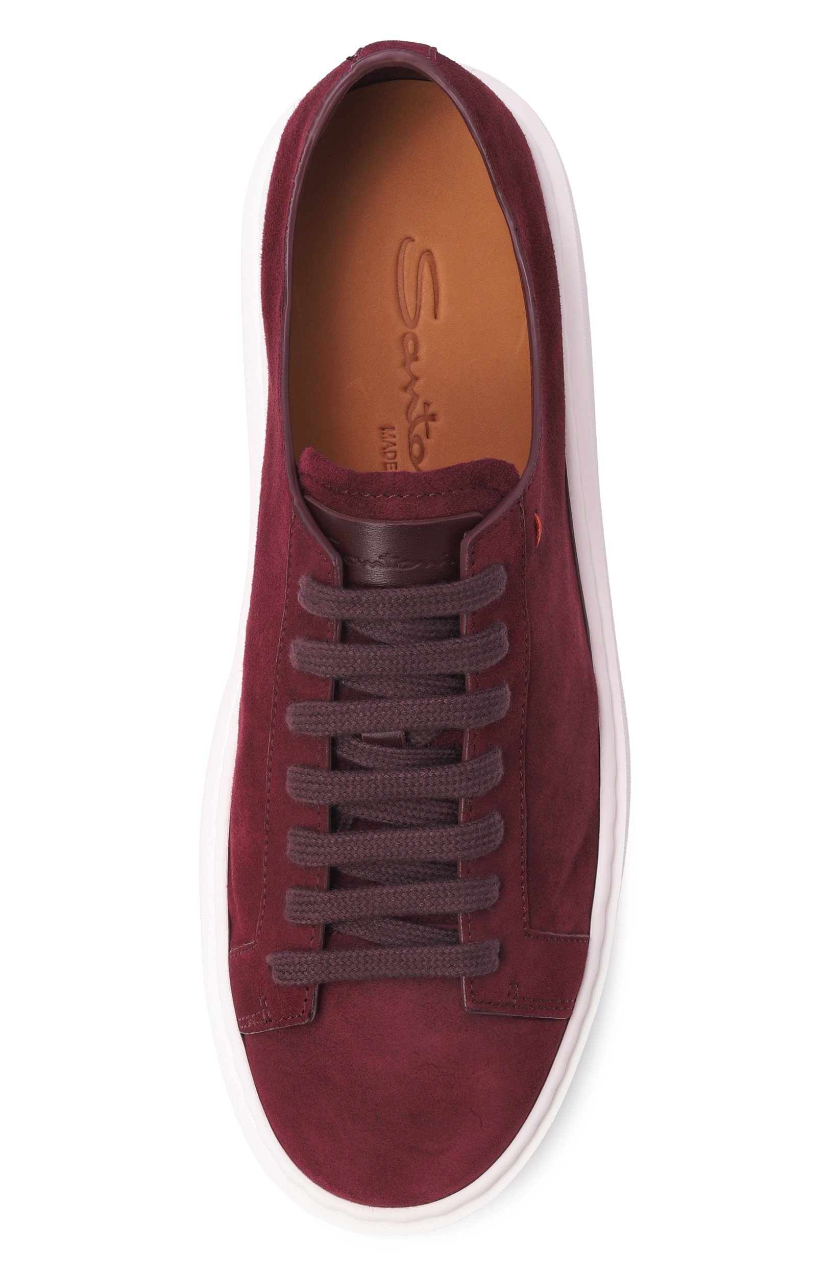 Замшевые кеды SANTONI бордового цвета по цене 97550 руб., арт. WBCG61322BARTT0Y, фото 6 Замшевые кеды SANTONI, арт. WBCG61322BARTT0Y, фото 6