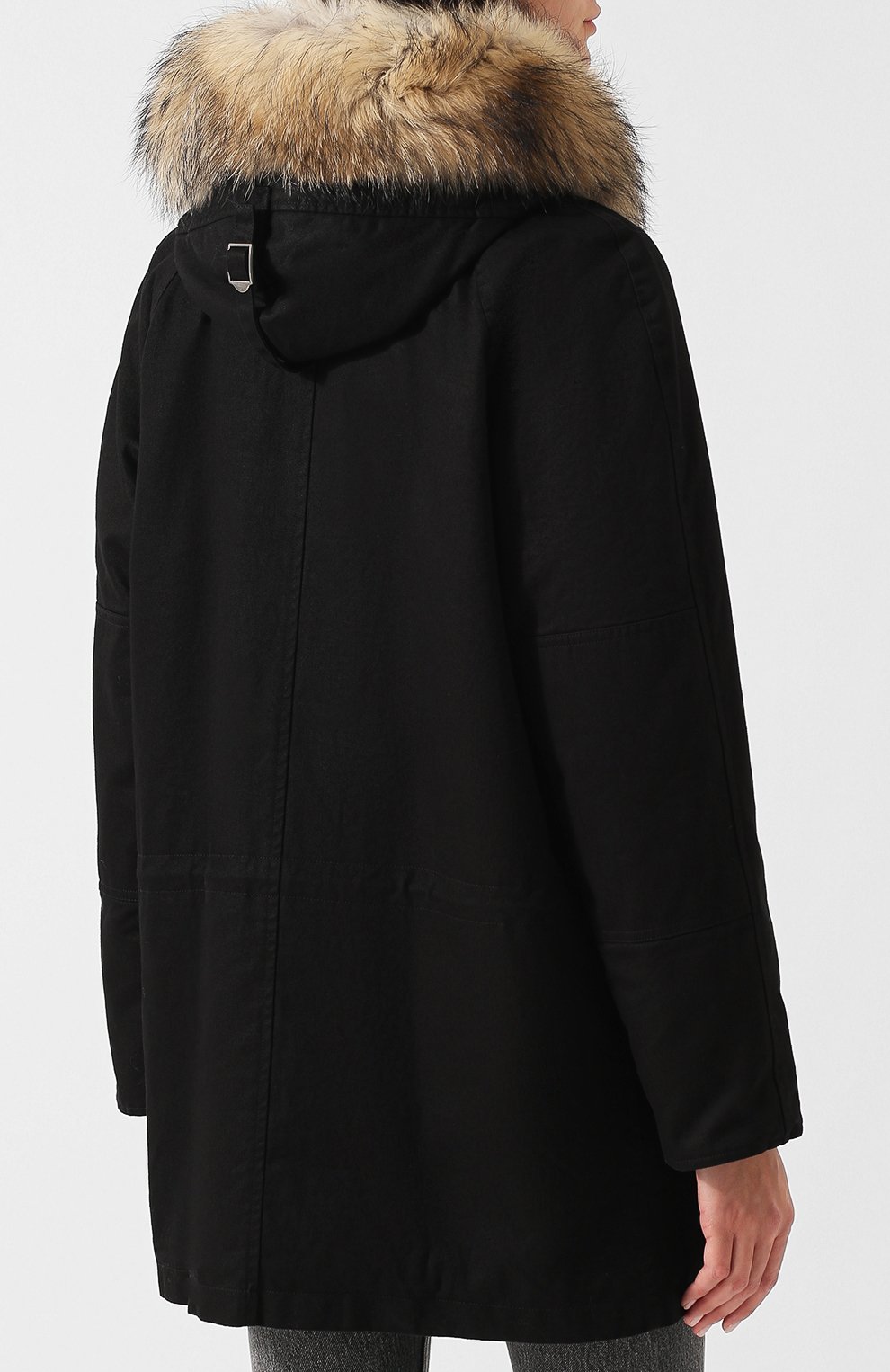 Хлопковая парка на меховой подкладке SAINT LAURENT, арт. 541961/Y681T, фото 4