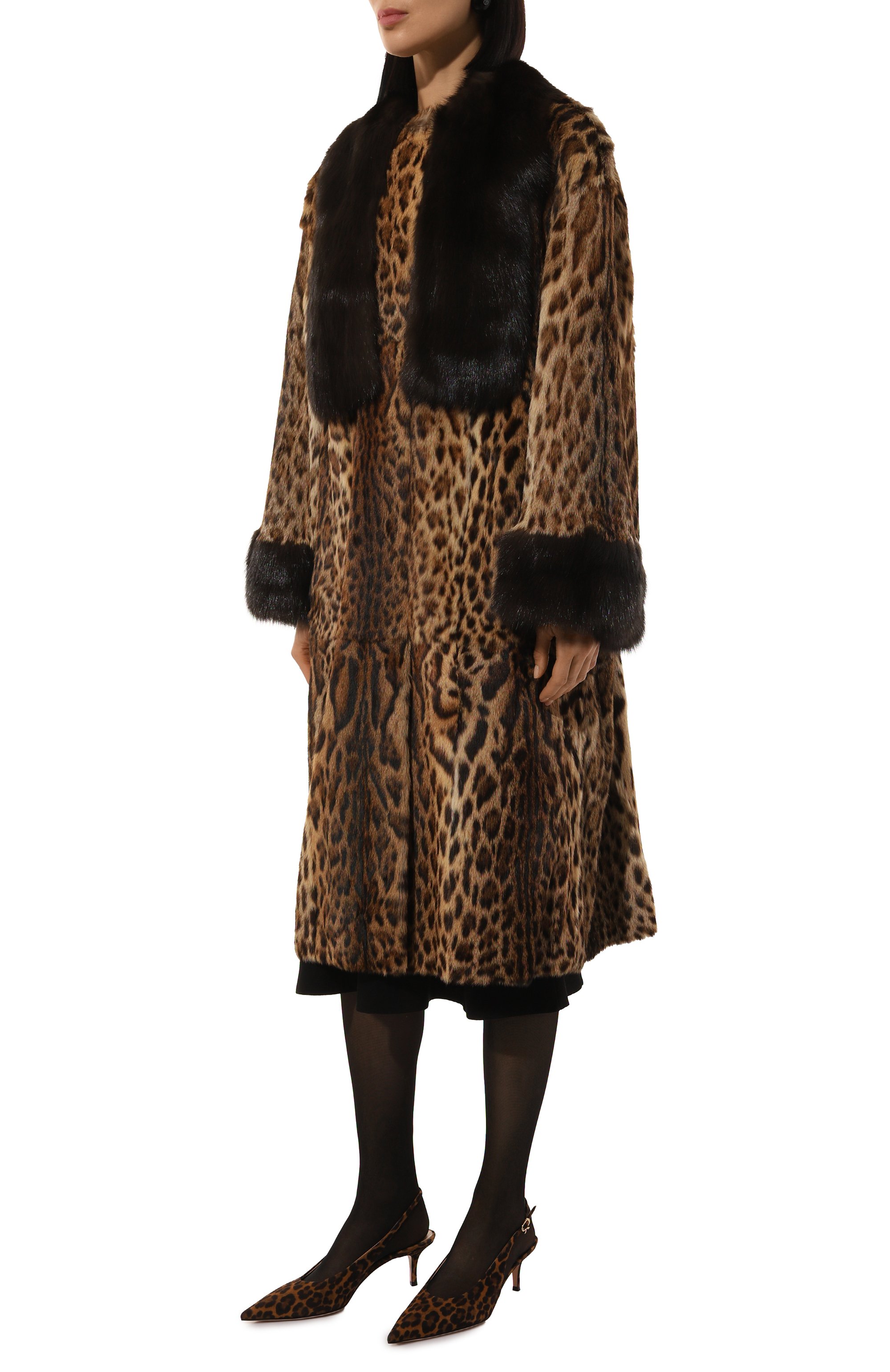 Шуба из меха оцелота и соболя SABLEFUR, арт. 72211-sb-02, фото 3