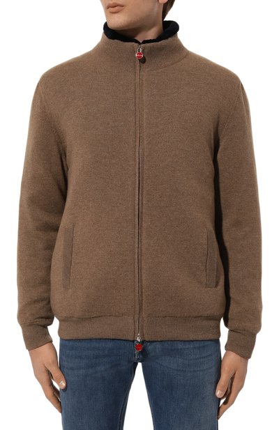 Кашемировый кардиган с подкладкой из овчины KITON коричневого цвета по цене 999000 руб., арт. UMK148936HE, фото 3 Кашемировый кардиган с подкладкой из овчины KITON, арт. UMK148936HE, фото 3