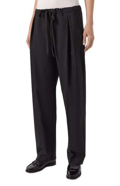 Шерстяные брюки KHAITE черного цвета по цене 159500 руб., арт. 3160575/TRENT0N, фото 3 Шерстяные брюки KHAITE, арт. 3160575/TRENT0N, фото 3