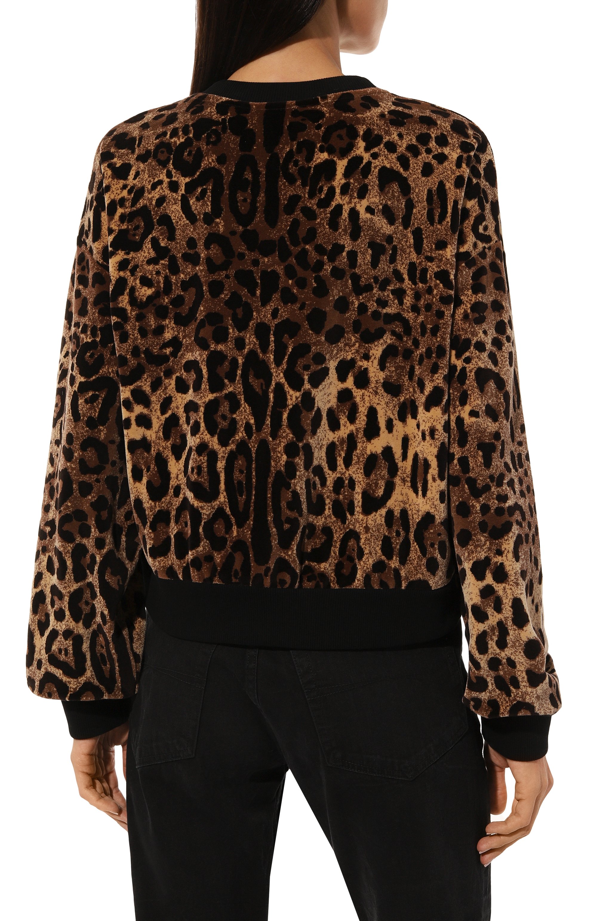 Хлопковый свитшот DOLCE & GABBANA леопардового цвета по цене 113500 руб., арт. F9R28T/FJ7D5/L, фото 4 Хлопковый свитшот DOLCE & GABBANA, арт. F9R28T/FJ7D5/L, фото 4