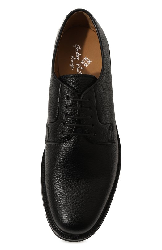 Кожаные дерби Andrea Ventura Firenze Чёрный, фото 6