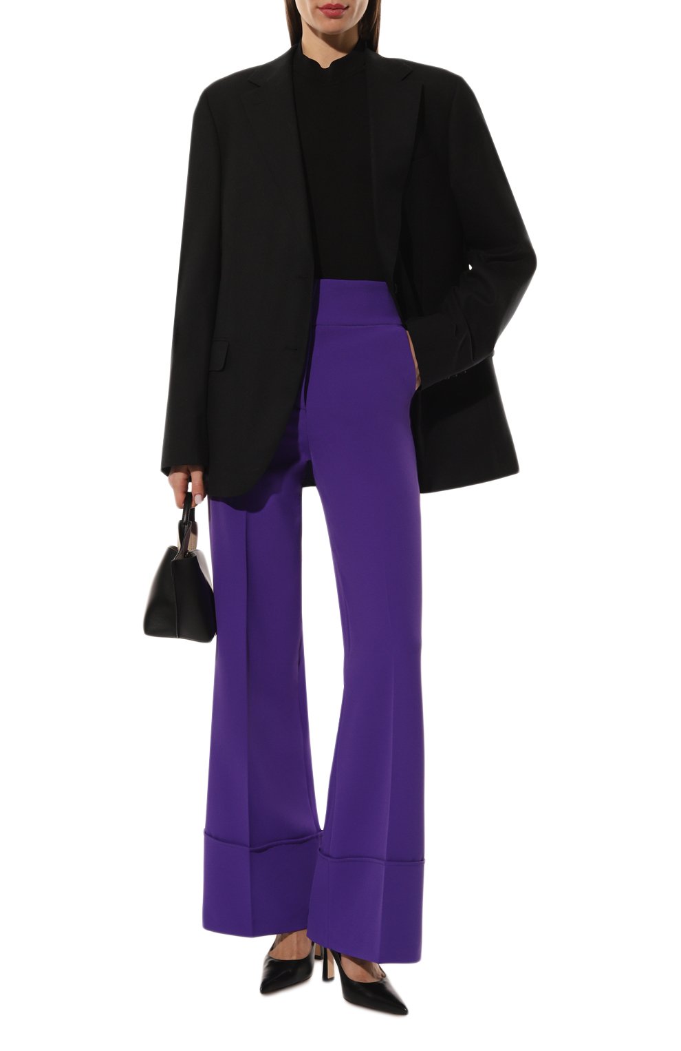 Брюки BLUGIRL фиолетового цвета по цене 27250 руб., арт. RF2148/T3191, фото 2 Брюки BLUGIRL, арт. RF2148/T3191, фото 2