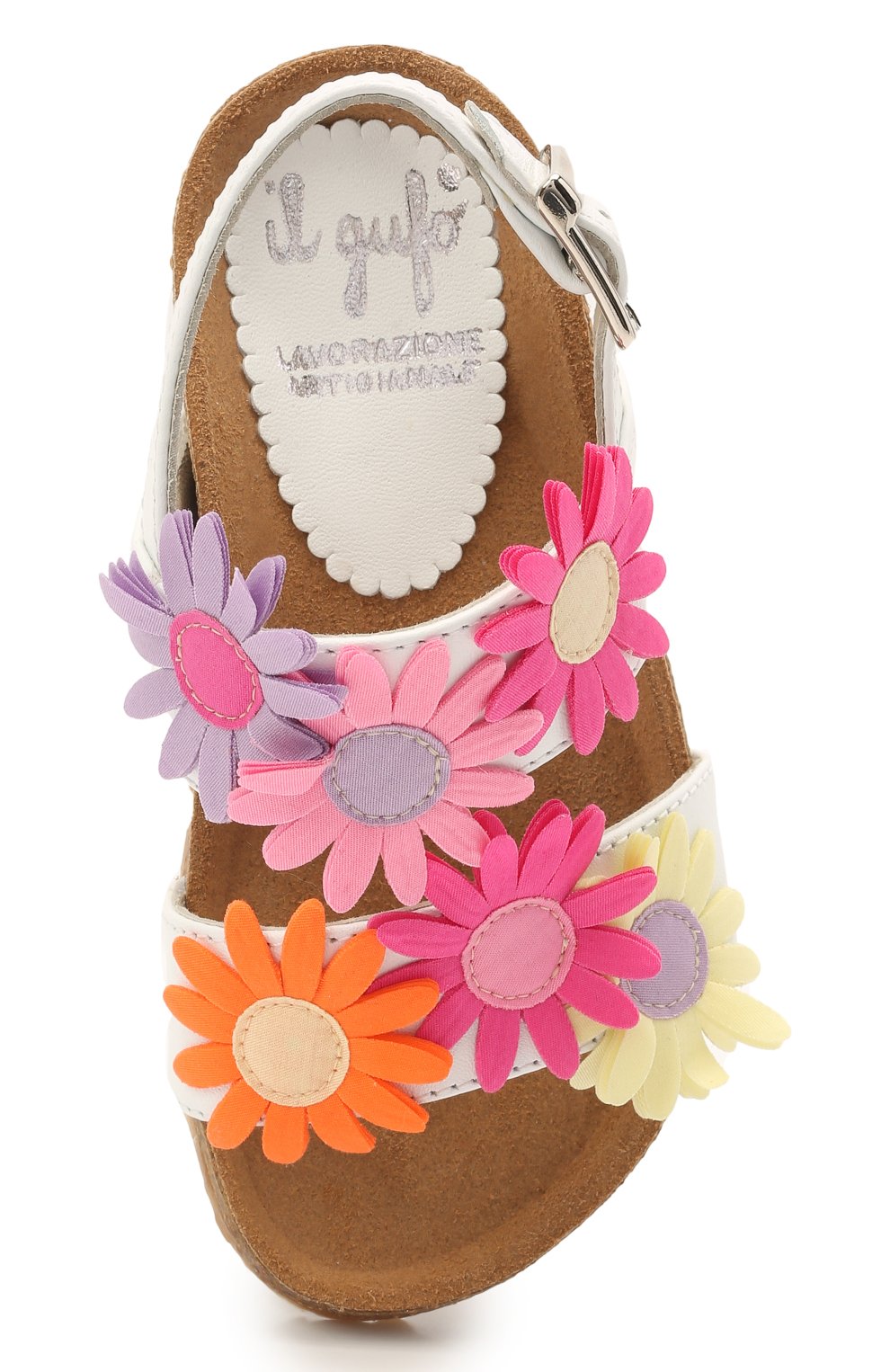 Кожаные босоножки IL GUFO белого цвета по цене 23800 руб., арт. G583/VITELL0 NAPPAC0L0RS/23-26, фото 4 Кожаные босоножки IL GUFO, арт. G583/VITELL0 NAPPAC0L0RS/23-26, фото 4