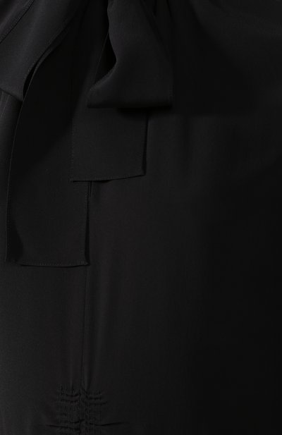 Однотонное шелковое платье с воротником аскот PRADA, арт. P36S1R-1H51-F0002, фото 5