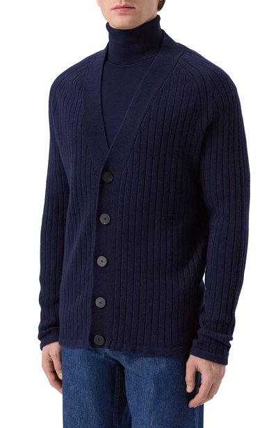 Шерстяной кардиган KITON темно-синего цвета по цене 172500 руб., арт. UMM065203, фото 3 Шерстяной кардиган KITON, арт. UMM065203, фото 3