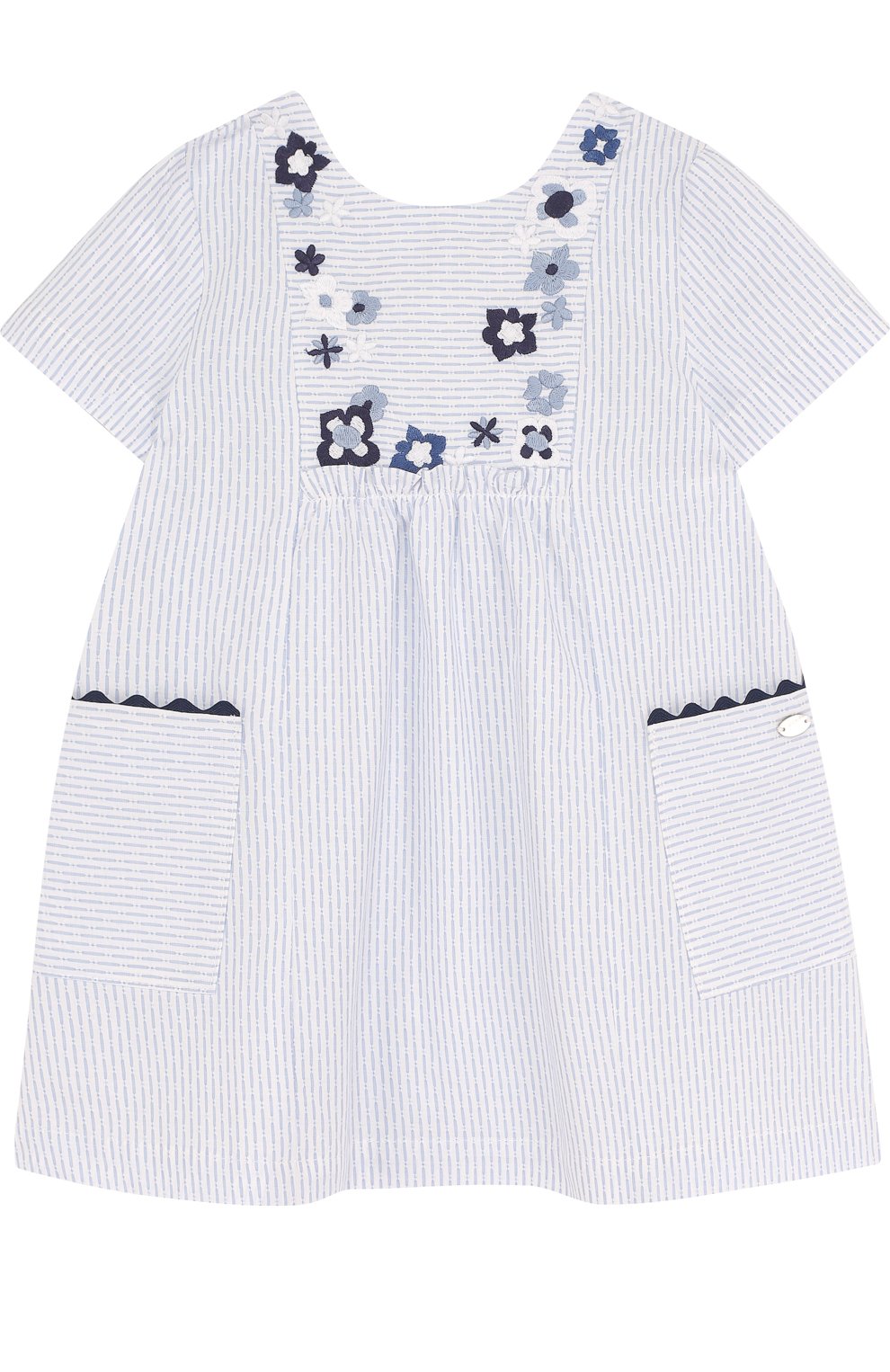 Хлопковое мини-платье свободного кроя с вышивкой TARTINE ET CHOCOLAT, арт. TL30062, фото 1