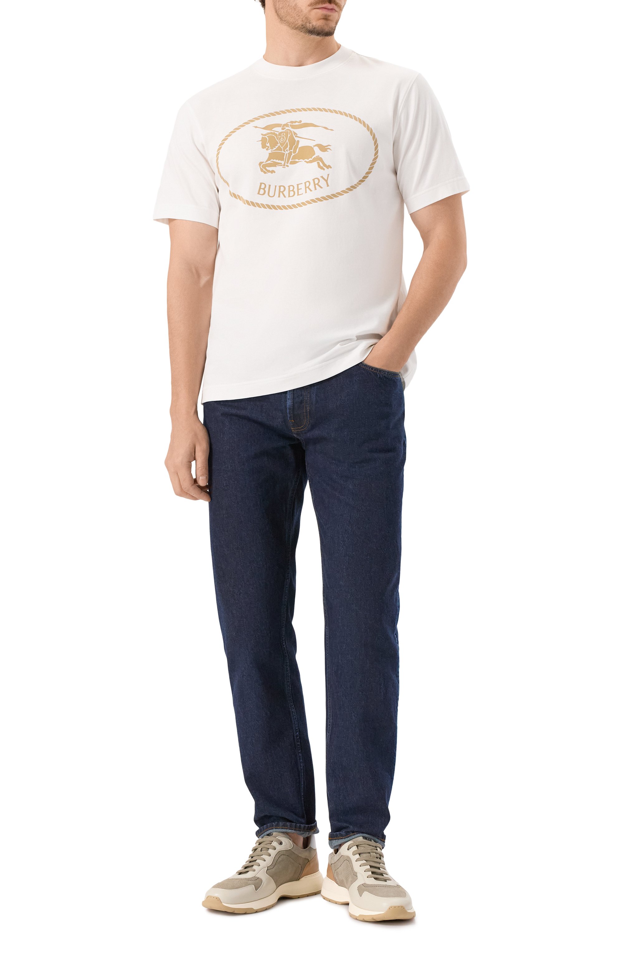 Хлопковая футболка BURBERRY, арт. 8110112, фото 2