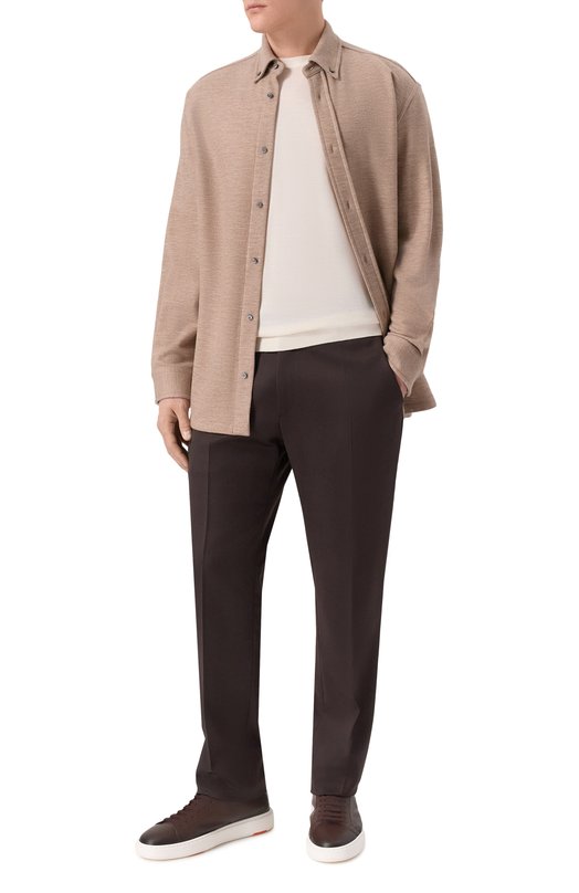 Кашемировая рубашка Zilli ZSSH11M031337009A Бежевый  ZSSH11M031337009A Фото 2