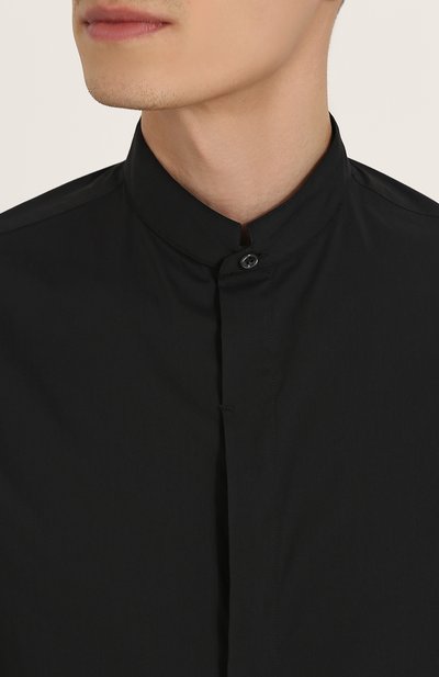 Хлопковая рубашка с воротником-стойкой GIORGIO ARMANI, арт. WSC0YT/WS28C, фото 5