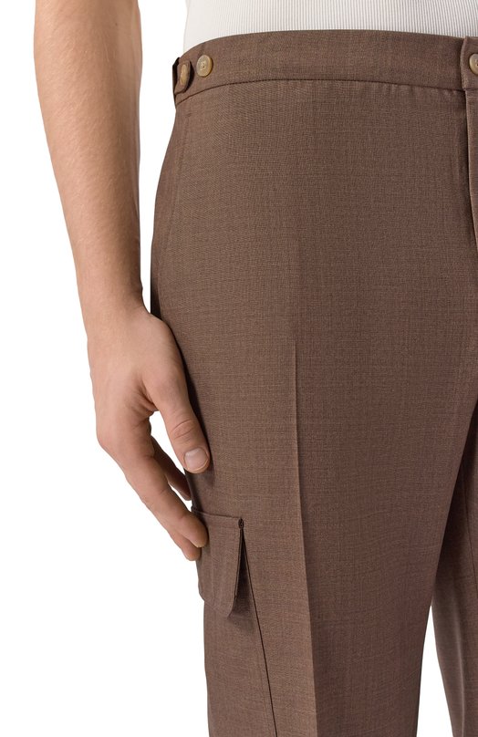 Шерстяные брюки-карго MVST M26.CSM.T412/940 Коричневый  M26.CSM.T412/940 Фото 5