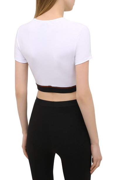 Хлопковый топ DSQUARED2 белого цвета по цене 16950 руб., арт. D8M263470, фото 4 Хлопковый топ DSQUARED2, арт. D8M263470, фото 4